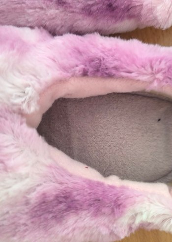 Lisanslı Mor Peluş Kız Çocuk Ev Terliği - Görsel 4