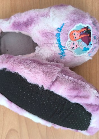 Lisanslı Mor Peluş Kız Çocuk Ev Terliği - Görsel 3