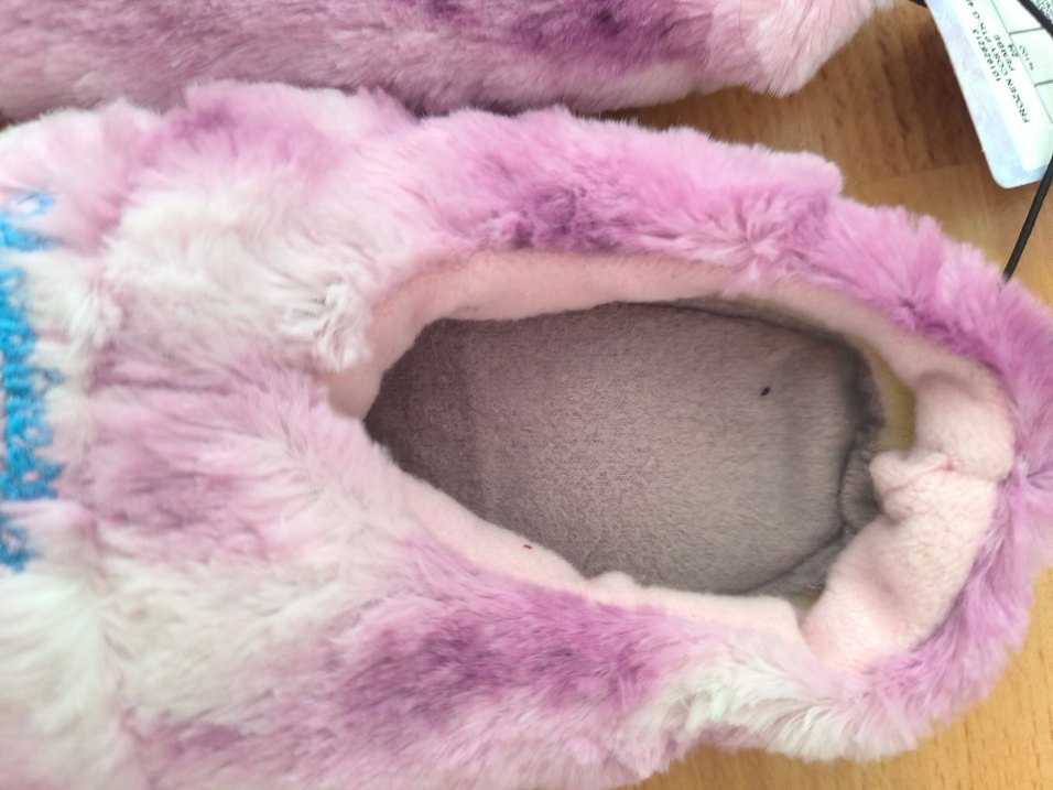 Lisanslı Mor Peluş Kız Çocuk Ev Terliği - Görsel 4