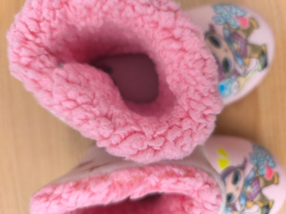 Kız Çocuk Pembe LoL bebekli  Sıcak Panduf - Görsel 3