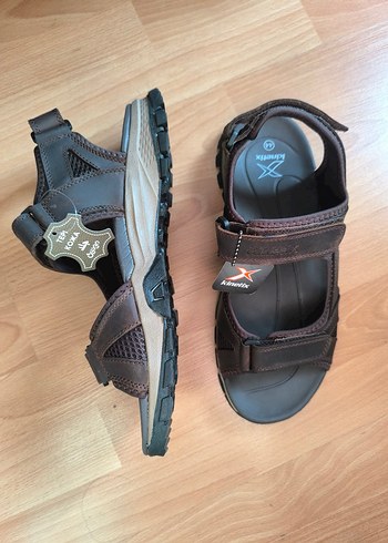 Kinetix Hakiki Deri Kahverengi Erkek  Sandalet - Görsel 2