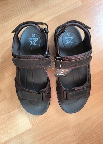 Kinetix Hakiki Deri Kahverengi Erkek  Sandalet - Görsel 3