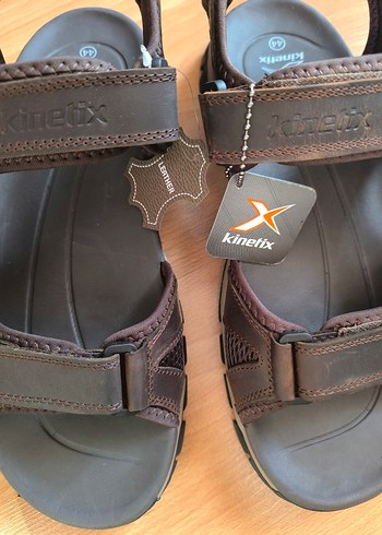 Kinetix Hakiki Deri Kahverengi Erkek  Sandalet - Görsel 4