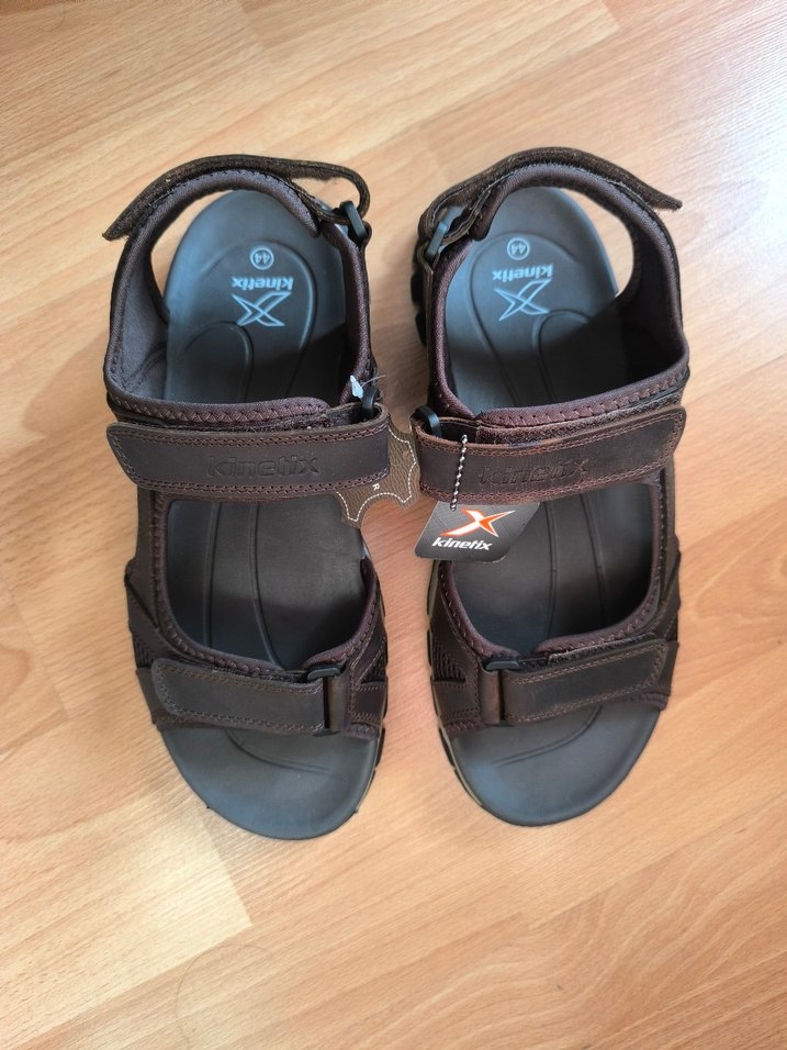 Kinetix Hakiki Deri Kahverengi Erkek  Sandalet - Görsel 3