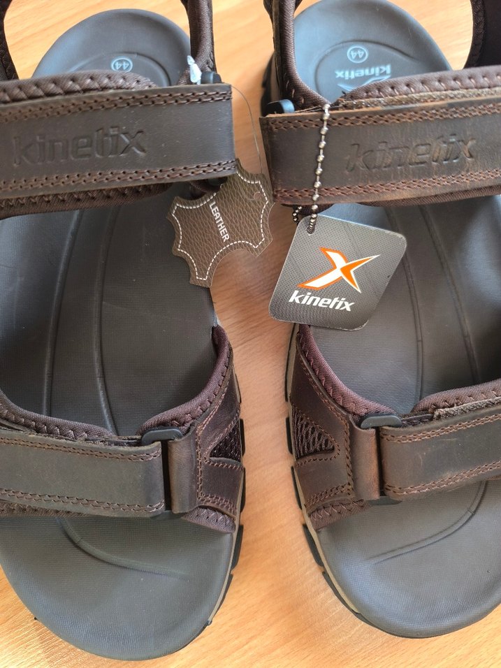 Kinetix Hakiki Deri Kahverengi Erkek  Sandalet - Görsel 4