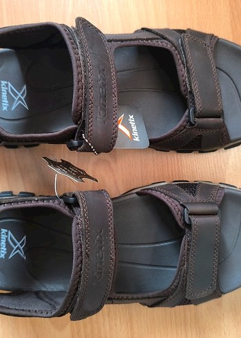 Kinetix Hakiki Deri Erkek Kahverengi  Sandalet - Görsel 3