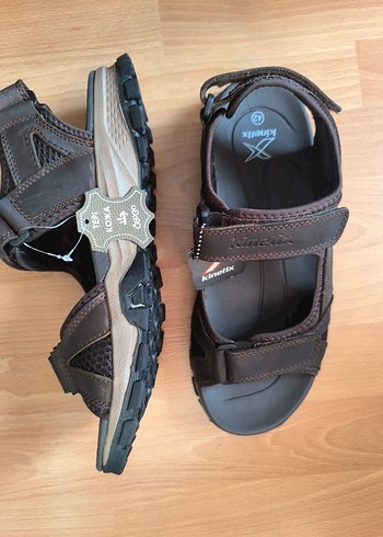 Kinetix Hakiki Deri Kahverengi Erkek Sandalet - Görsel 2