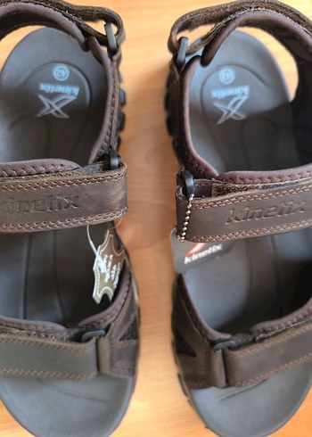 Kinetix Hakiki Deri Kahverengi Erkek Sandalet - Görsel 6