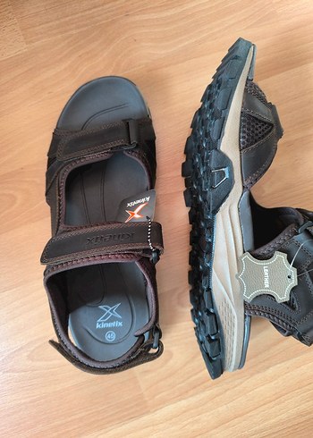 Kinetix Hakiki Deri Erkek Kahverengi  Sandalet - Görsel 2