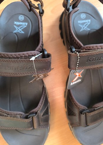 Kinetix Hakiki Deri Erkek Kahverengi  Sandalet - Görsel 6