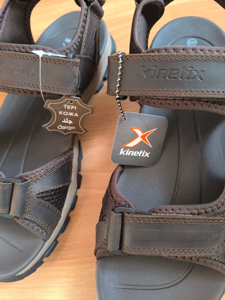 Kinetix Hakiki Deri Erkek Kahverengi  Sandalet - Görsel 4