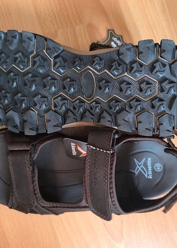 Kinetix Hakiki Deri Kahverengi Erkek Sandalet - Görsel 4