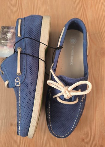 Lumberjack Mavi Hakiki Deri Bağcıklı Erkek  Ayakkabı - Görsel 7