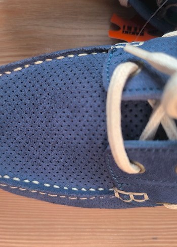 Lumberjack Mavi Hakiki Deri Bağcıklı Erkek  Ayakkabı - Görsel 3