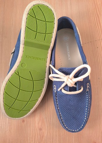 Lumberjack Mavi Hakiki Deri Bağcıklı Erkek  Ayakkabı - Görsel 5