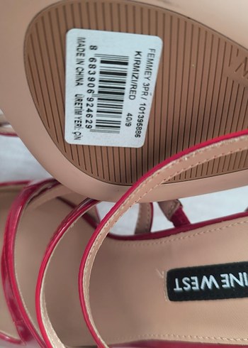 Nıne West Kırmızı Rugan Stiletto  Kadın Ayakkabı - Görsel 8