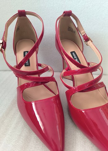 Nıne West Kırmızı Rugan Stiletto  Kadın Ayakkabı - Görsel 9