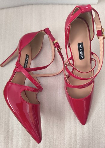 Nıne West Kırmızı Rugan Stiletto  Kadın Ayakkabı - Görsel 5