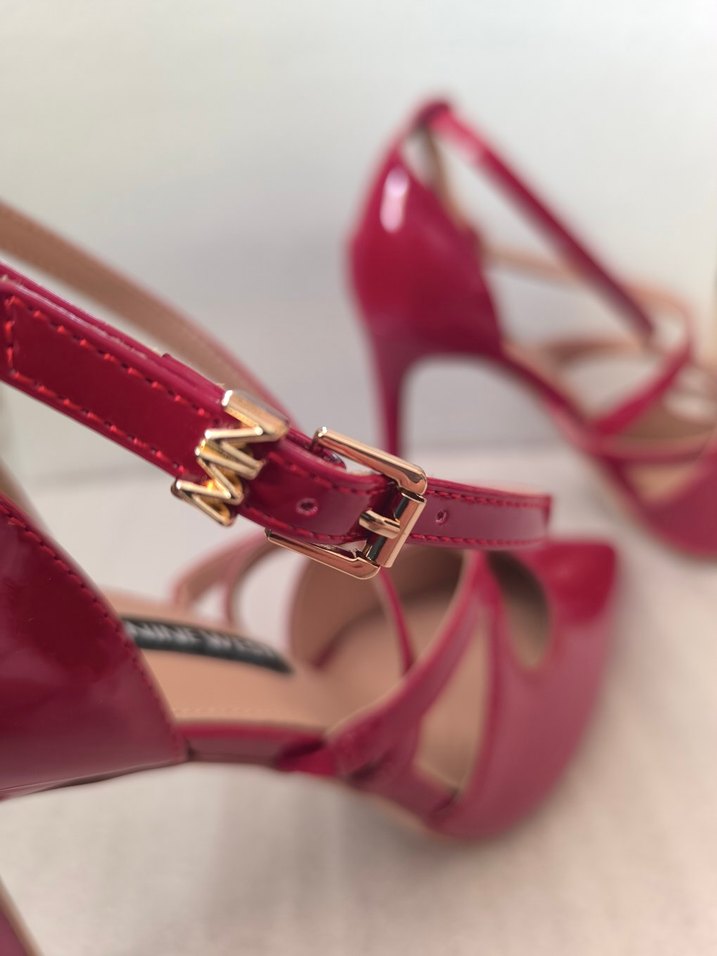 Nıne West Kırmızı Rugan Stiletto  Kadın Ayakkabı - Görsel 4