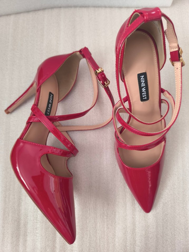 Nıne West Kırmızı Rugan Stiletto  Kadın Ayakkabı - Görsel 5