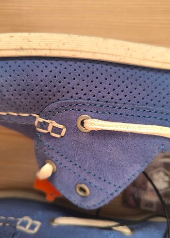 Lumberjack Mavi Hakiki Deri Bağcıklı Erkek Günlük Ayakkabı - Görsel 3