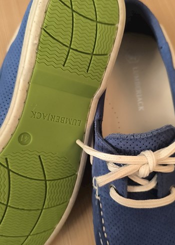 Lumberjack Mavi Hakiki Deri Bağcıklı Erkek Günlük Ayakkabı - Görsel 7