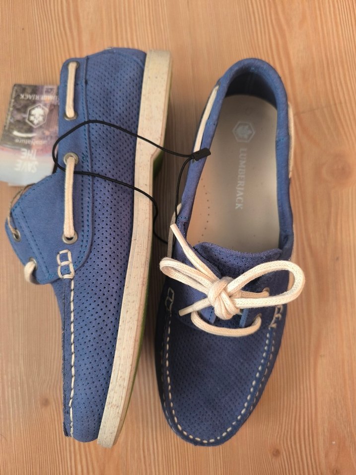 Lumberjack Mavi Hakiki Deri Bağcıklı Erkek Günlük Ayakkabı - Görsel 2