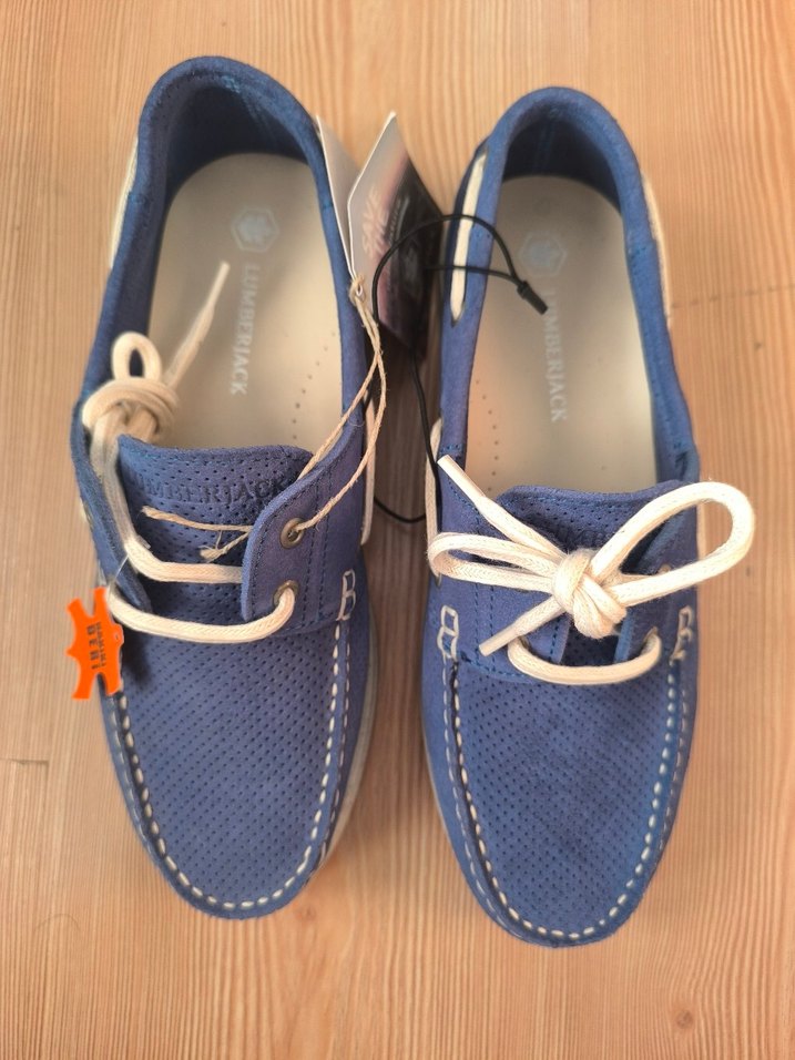 Lumberjack Mavi Hakiki Deri Bağcıklı Erkek Günlük Ayakkabı - Görsel 5