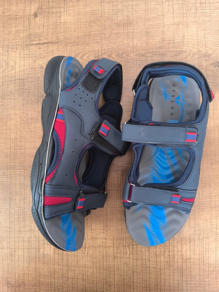 Erkek  Mavi Cırtcırtlı Sandalet - Görsel 2