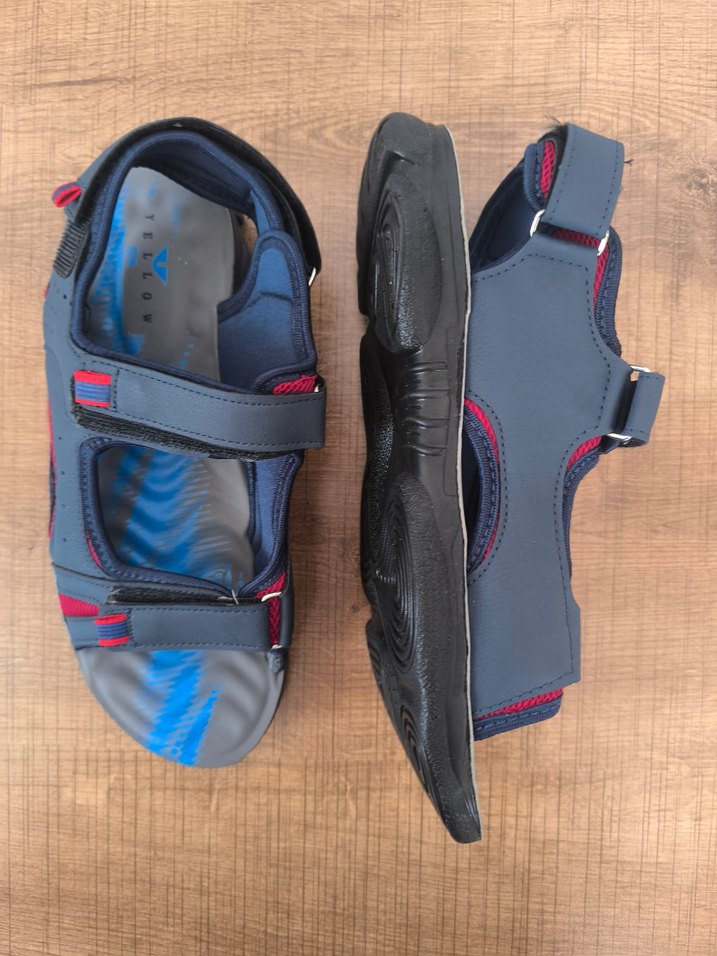 Erkek  Mavi Cırtcırtlı Sandalet - Görsel 3