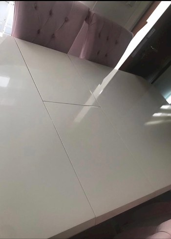 Beyaz Modern Klasik Masa - Görsel 4