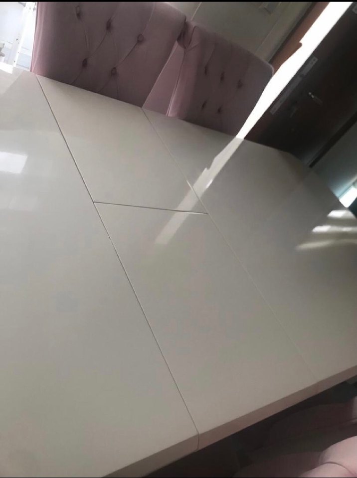 Beyaz Modern Klasik Masa - Görsel 4