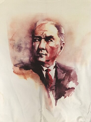 m Beden beyaz Renk Atatürk baskılı tshirt