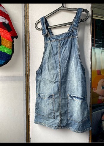 Askılı Kot Midi Tulum - Görsel 2