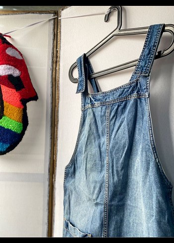 Askılı Kot Midi Tulum - Görsel 6