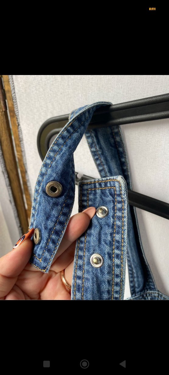 Askılı Kot Midi Tulum - Görsel 4