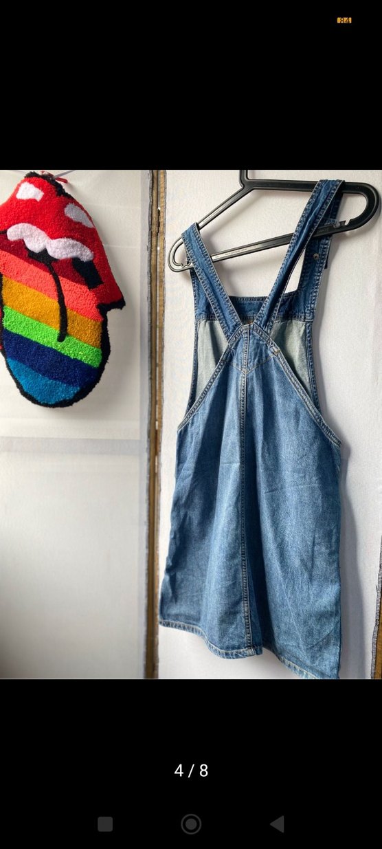 Askılı Kot Midi Tulum - Görsel 5