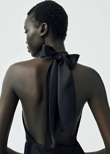 ZARA Saten elbise - Görsel 4