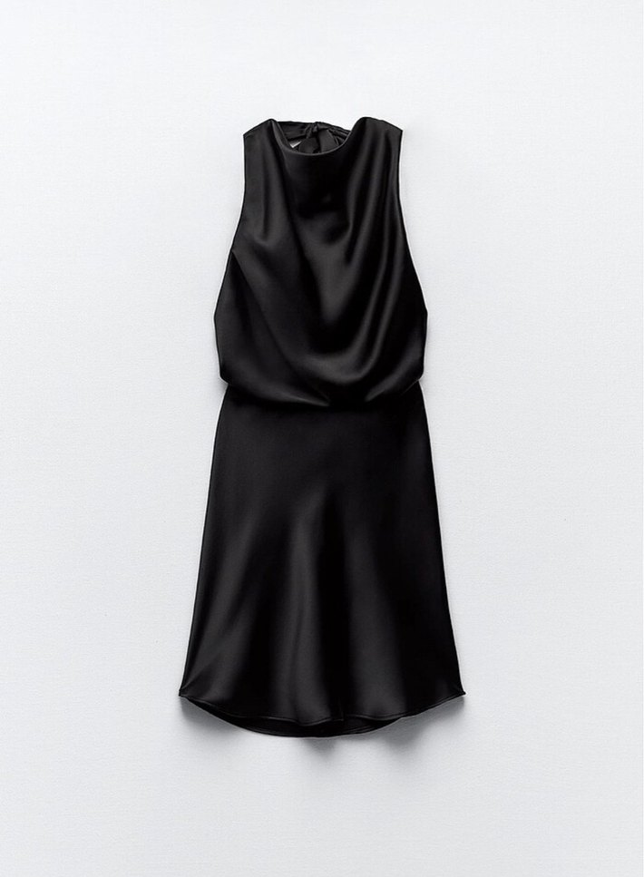 ZARA Saten elbise - Görsel 2