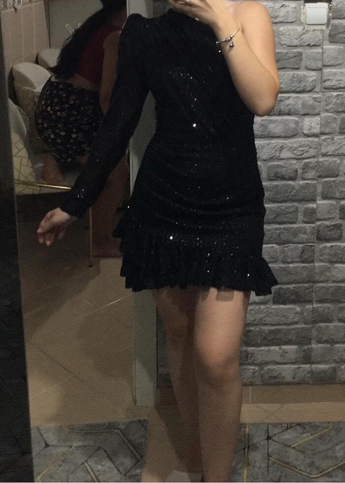 Taşlı elbise - Görsel 5