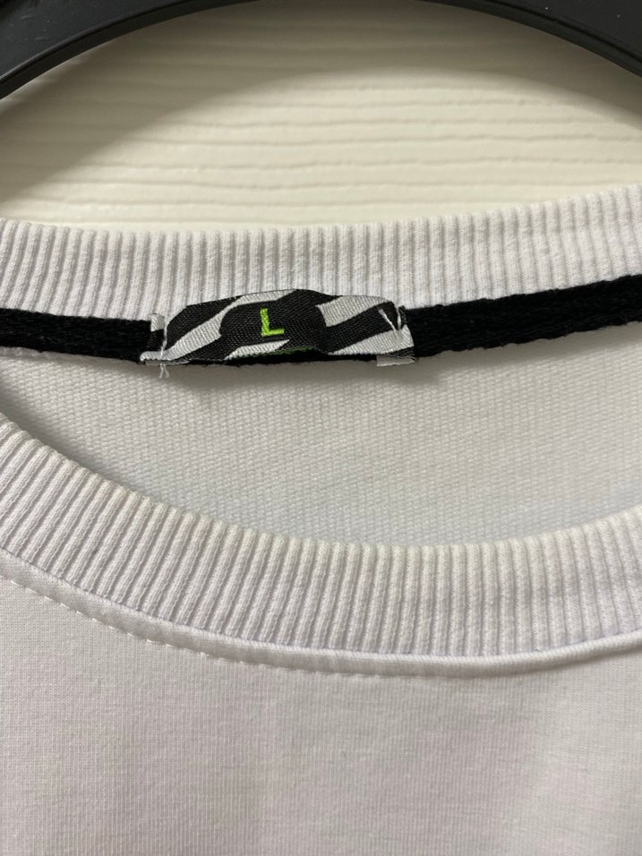 Beyaz Uzun Kollu Baskılı Sweatshirt - Görsel 2