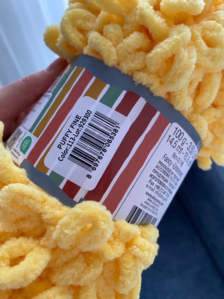 Alize Puffy Sarı Peluş İp 5 adet - Görsel 3