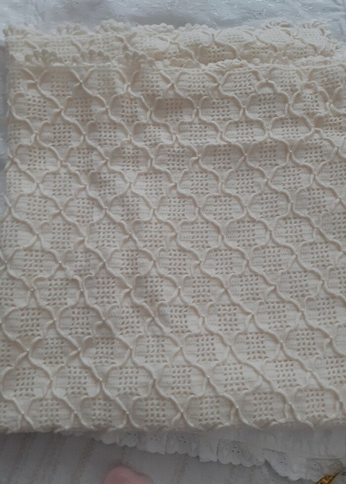 El işi bebek battaniye ve yastık takımı  - Görsel 2