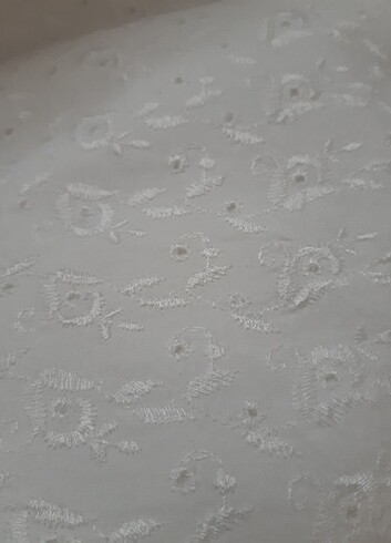 Beyaz pamuklu bebek battaniye - Görsel 3