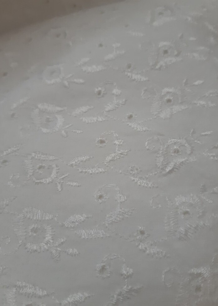 Beyaz pamuklu bebek battaniye - Görsel 3