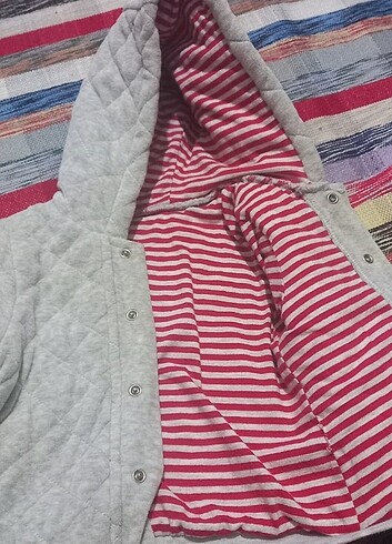 9-12 Ay Beden gri Renk Bebek mont