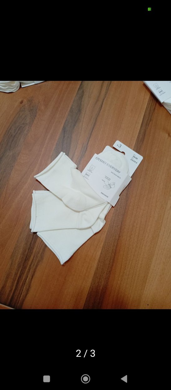 oysho kafın Çorabı 3'lü Pamuk - Görsel 2