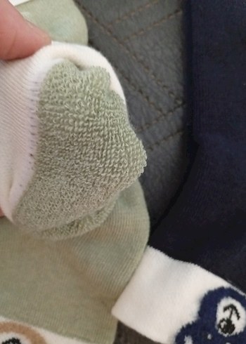 Kız Çocuk Nakışlı Gri Polar Çorap 36-40 - Görsel 2