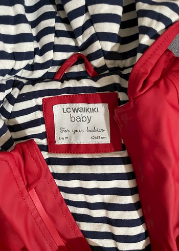 Kırmızı Kapüşonlu Bebek astronot mont - Görsel 3