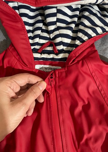 Kırmızı Kapüşonlu Bebek astronot mont - Görsel 2